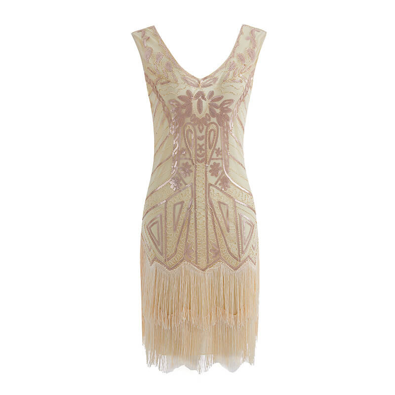 tan fringe dress