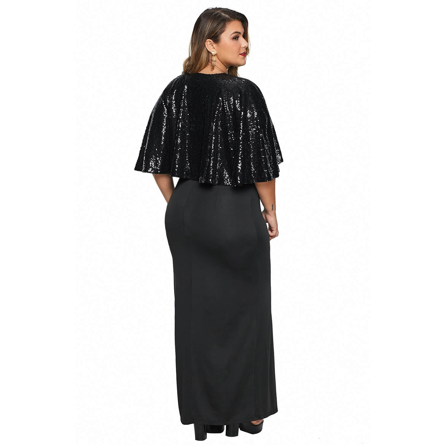 plus size sequin maxi dress