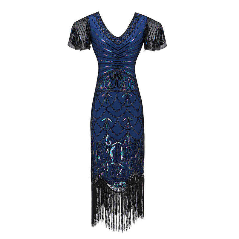 blue flapper dress