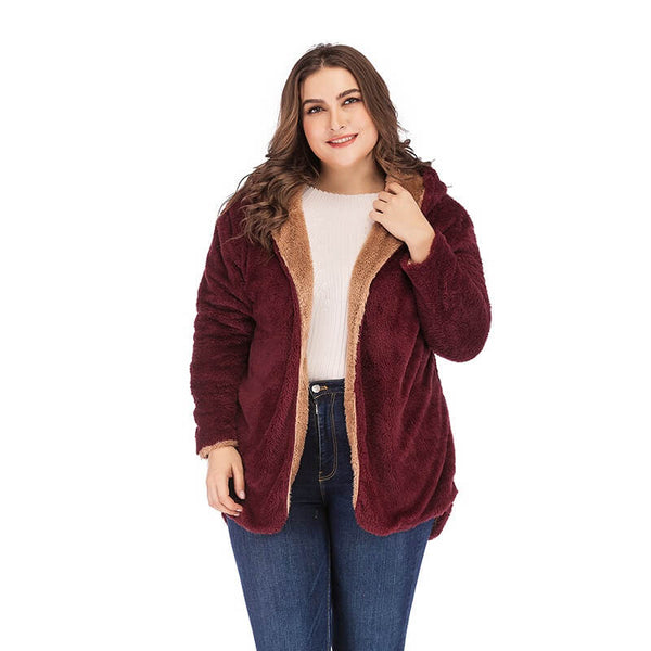 sherpa hoodie plus size