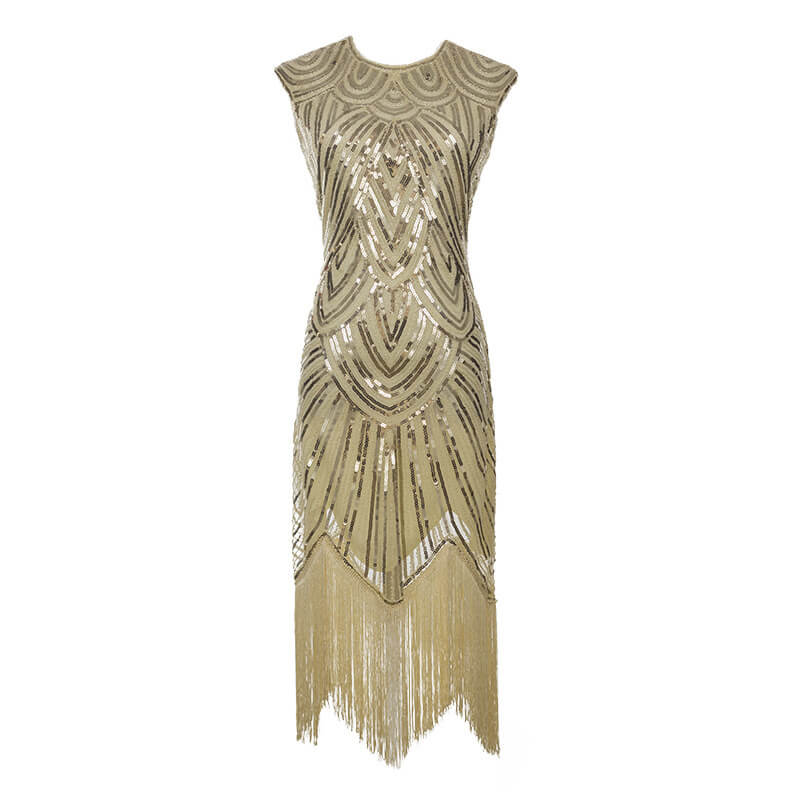 gold roaring 20s dress