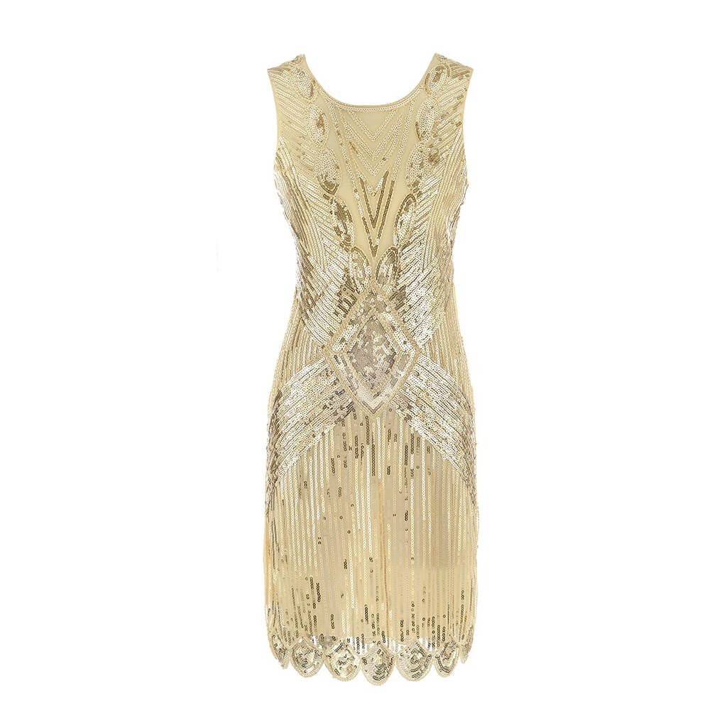 gold roaring 20s dress