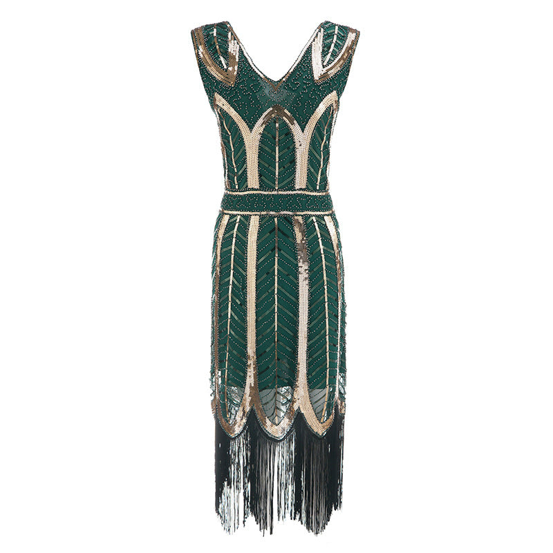 gold great gatsby dress