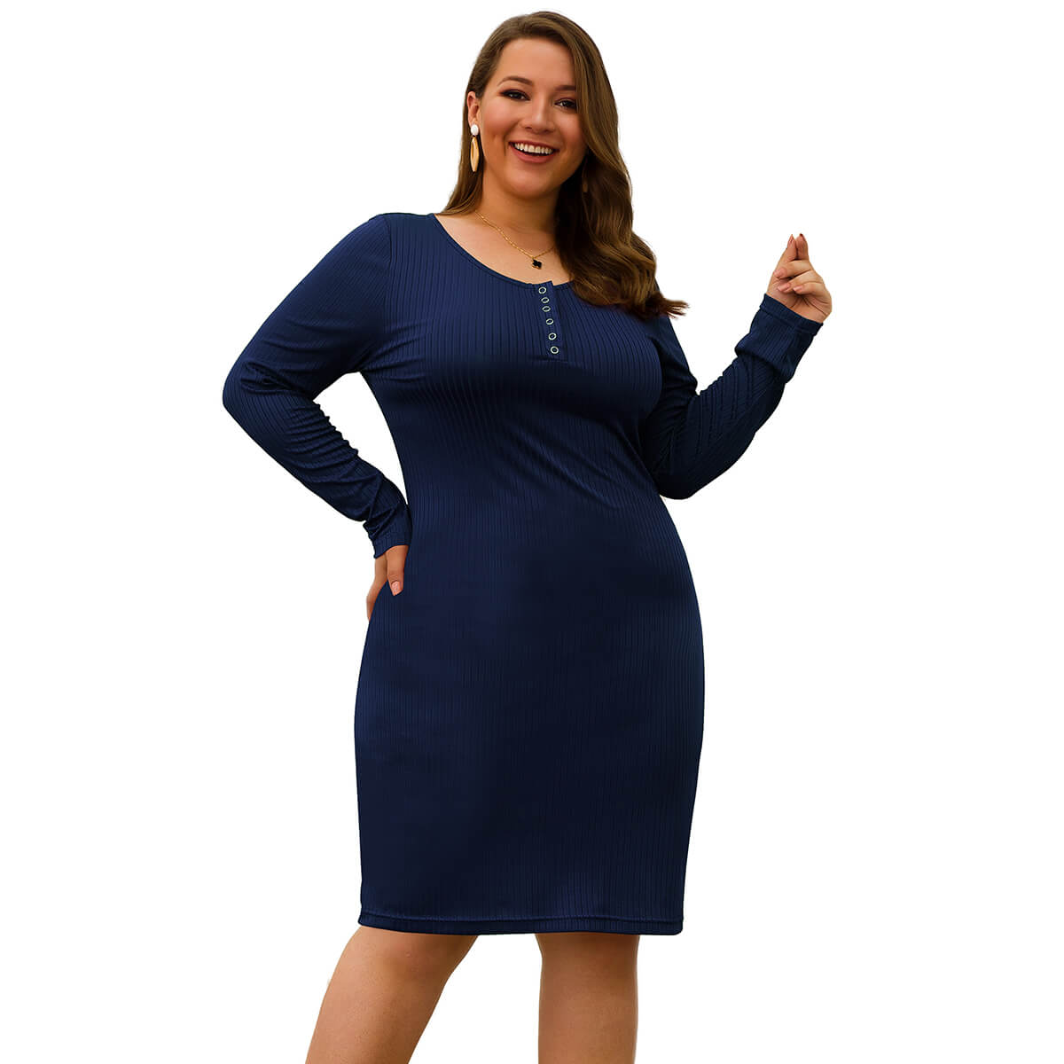 navy blue plus size outfits