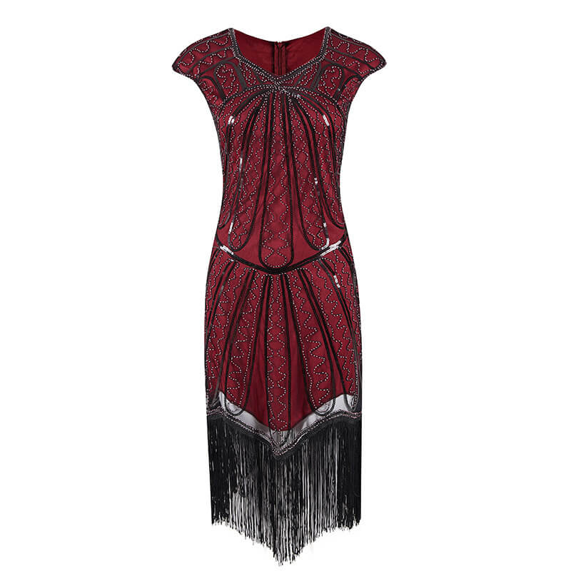 red flapper dress plus size