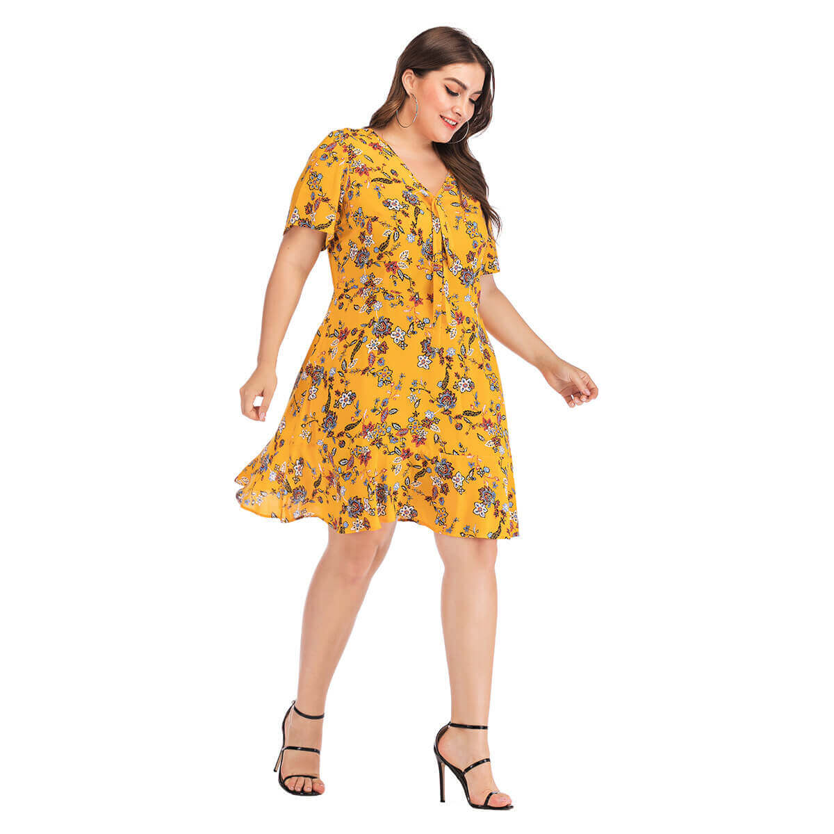 plus size floral sundress