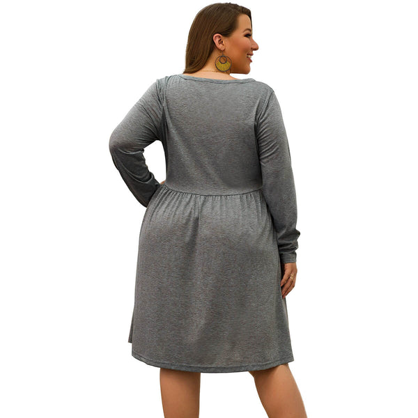 light grey plus size dress