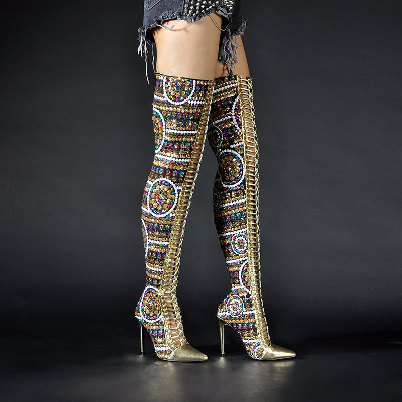 thigh high designer boots