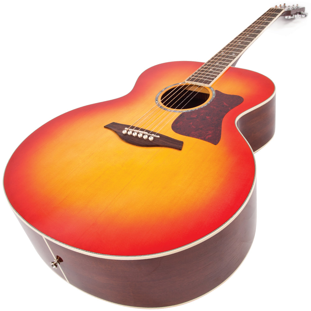 stijfheid bod partij Vintage VJ100 XL Jumbo Acoustic Guitar ~ Cherry Sunburst – VintageGuitarsRus