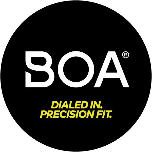 BOA lace system is used in certain models for RC