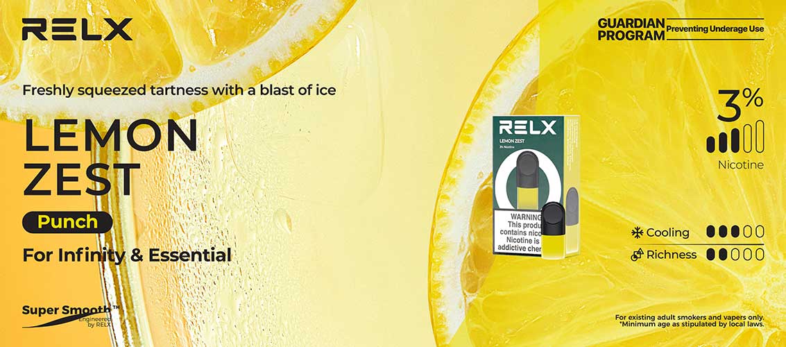 RELX Pod Pro - Zeste de citron (paquet de 2) | Bay Vape Canada