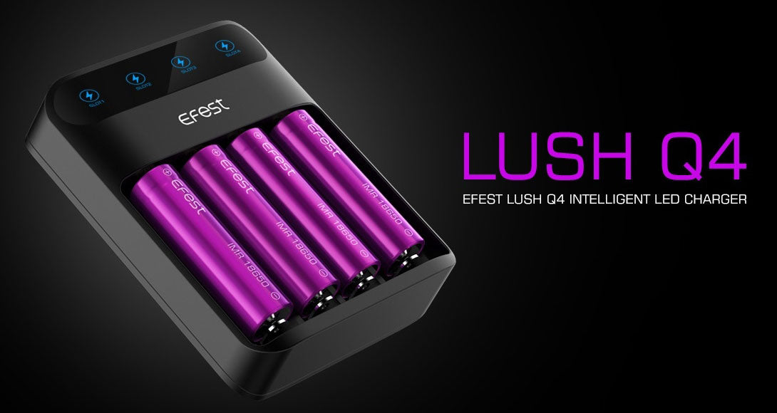 Chargeur de batterie Efest Lush Q4 | Baie Vape
