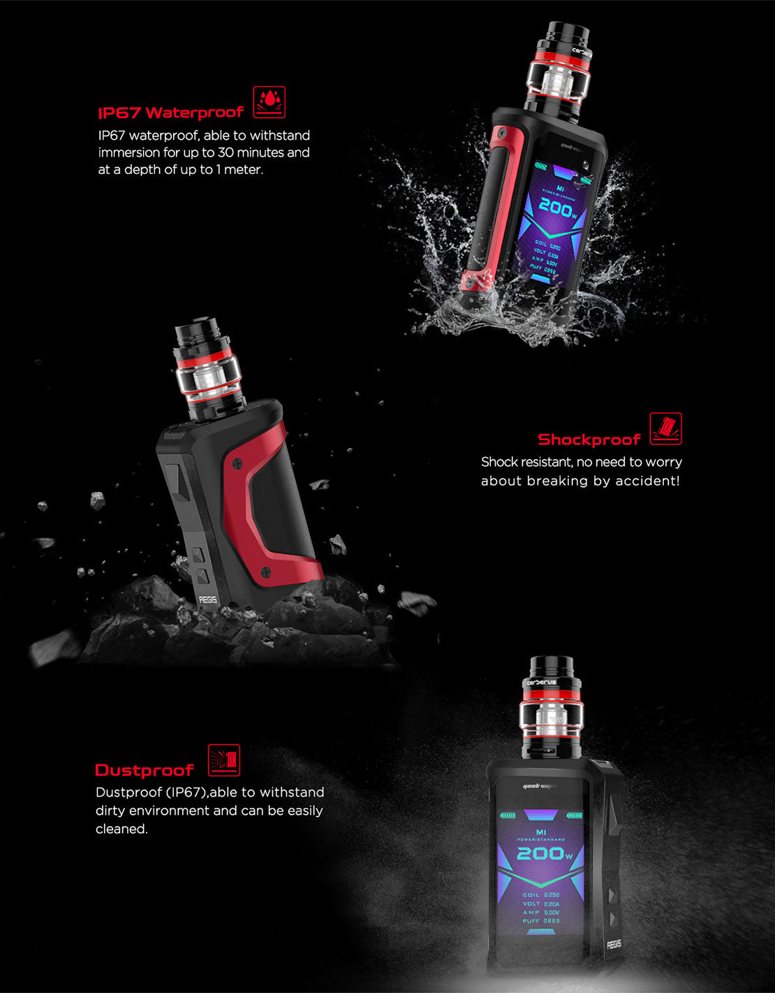 Geek Vape Aegis X 200W Startet Kit with Cerberus Tank | Bay Vape