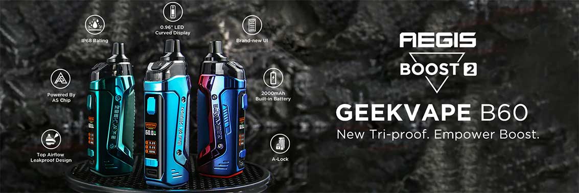 Kit GeekVape B60 Aegis Boost 2 dosettes [CRC] | Bay Vape Canada