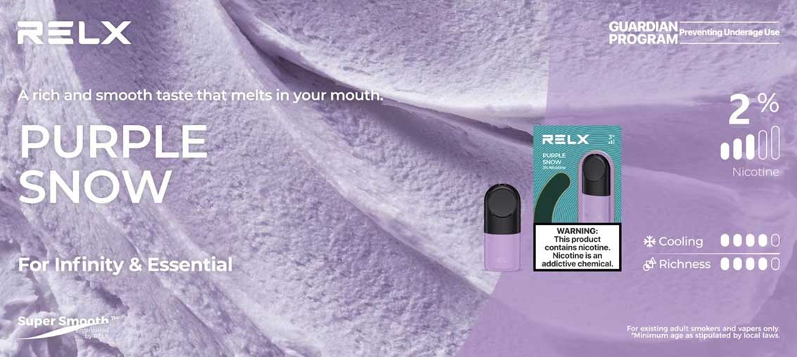 RELX Pod Pro – Purple Snow (crème glacée au taro, paquet de 2) | Bay Vape Canada