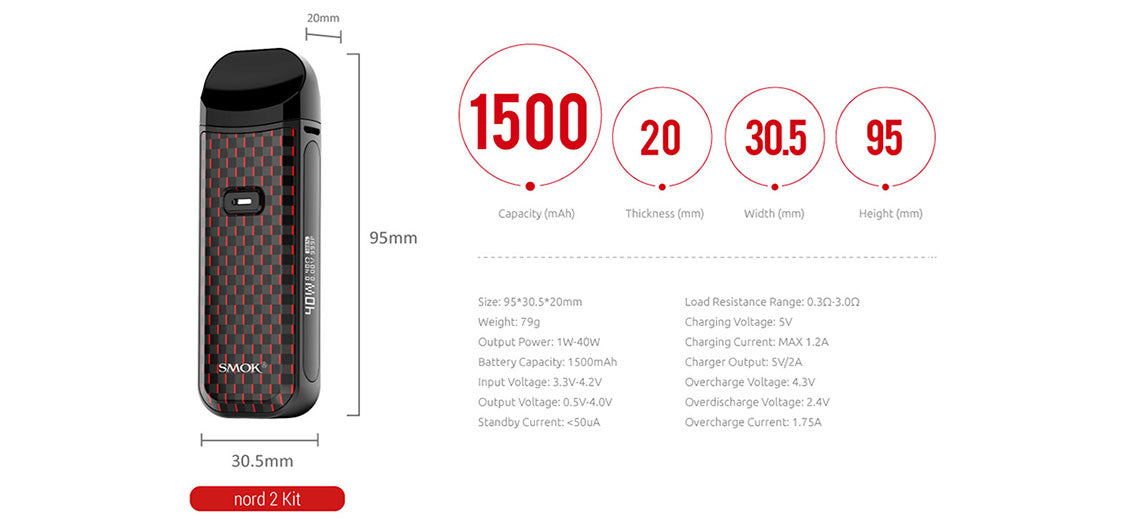 SMOK Nord 2 40W Pod Kit - Bay Vape