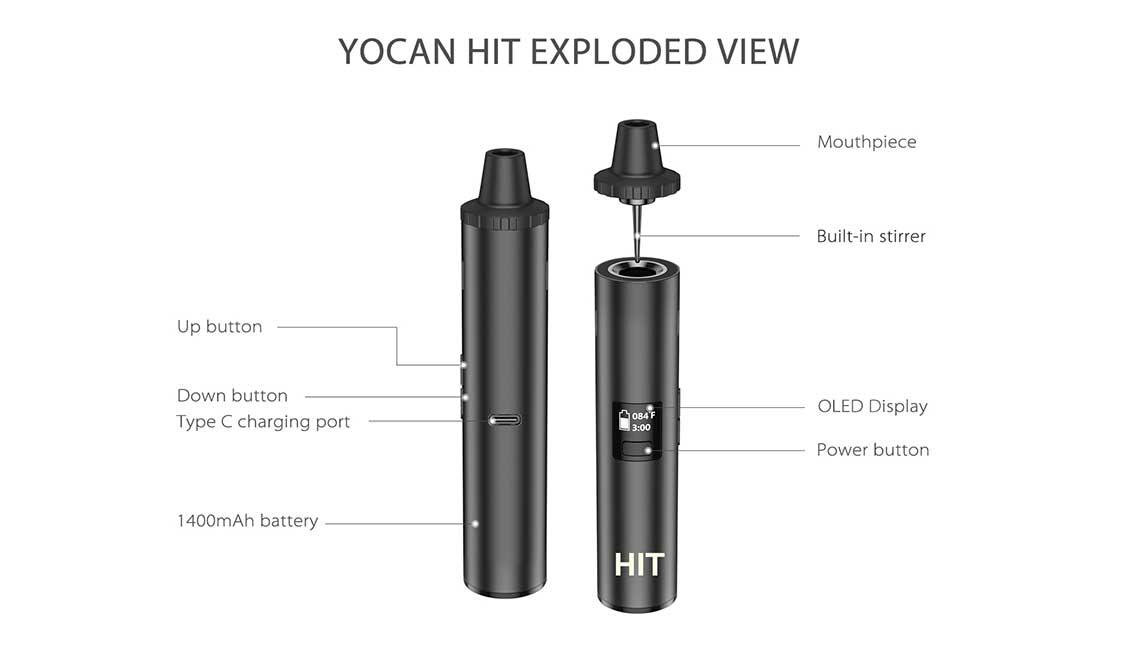 Yocan Hit Dry Herb Vaporizer Kit | Bay Vape Canada