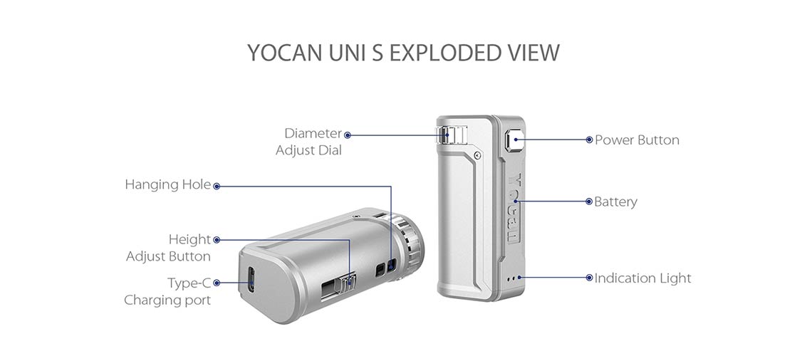 Yocan Uni S Box Mod Vaporizer | Bay Vape Canada