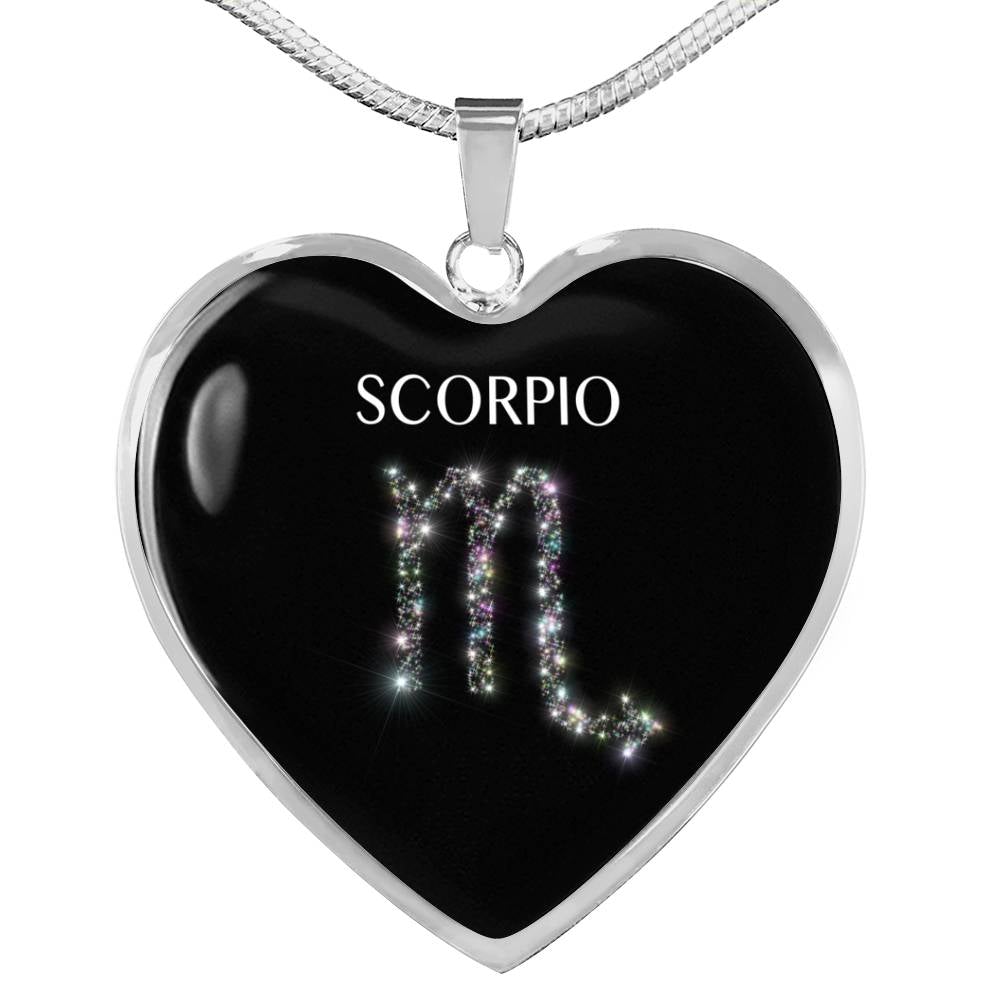 Scorpio Stars Heart Necklace - Zodiac Gal