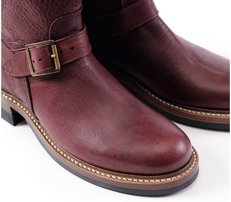 WABASH ENGINEER BOOTS / EZO SHIKA DEERSKIN BURNT BURGUNDY