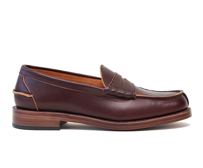 IVY LEAGUE PENNY LOAFERS / CONCERIA TOSCANO LISCIO LEATHER / BURGUNDY