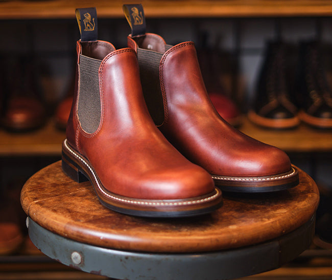 CHELSEA BOOTS HORWEEN LEATHER CXL TIMBER