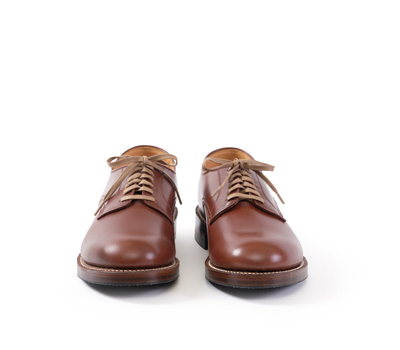 USN LOW QUARTER SHOES / FRENCH CALFSKIN RUSSET BROWN