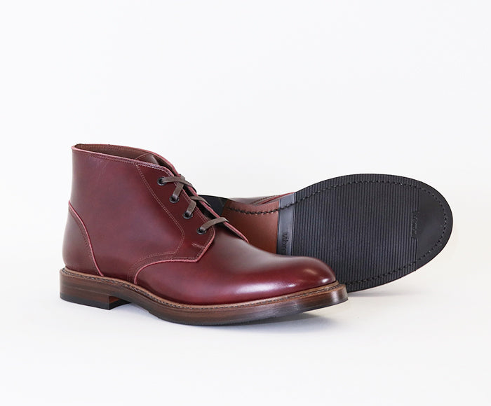 THE STEADFAST CHUKKA BOOTS / FRENCH CALFSKIN BURGUNDY