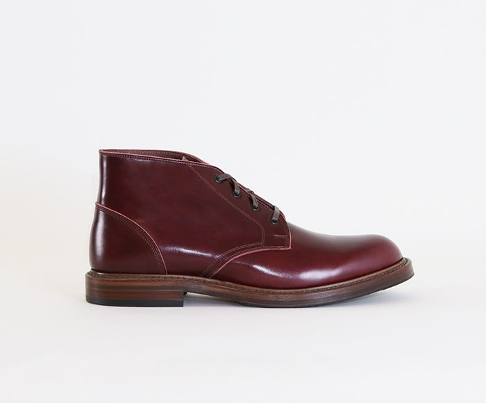 THE STEADFAST CHUKKA BOOTS / FRENCH CALFSKIN BURGUNDY