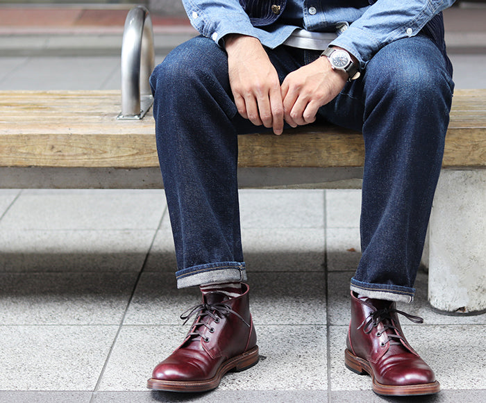 THE STEADFAST CHUKKA BOOTS / FRENCH CALFSKIN BURGUNDY