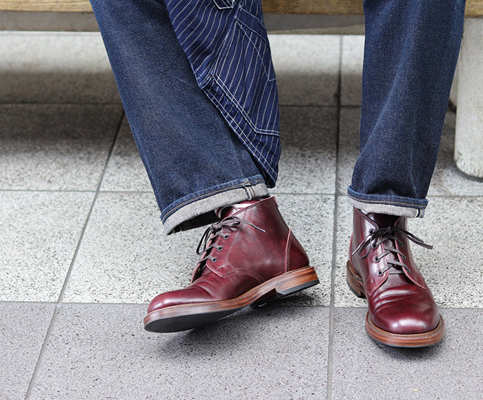 THE STEADFAST CHUKKA BOOTS / FRENCH CALFSKIN BURGUNDY