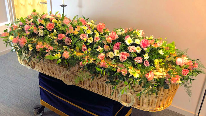 Full coverage flower arrangement from Northern Beaches Funerals