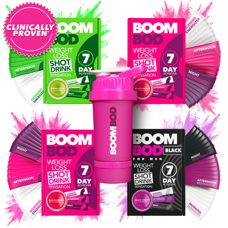 Boombod Boomboddle 600 ml Protein Shaker Bottle with Storage, 100% BPA and Lead Free, Leak Proof Fitness Sports Nutrition Supplements Mix Shake Bottl
