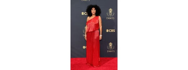 asymmetrical necklines Tracee Ellis Ross Valentino Haute Couture emmys red carpet fashion