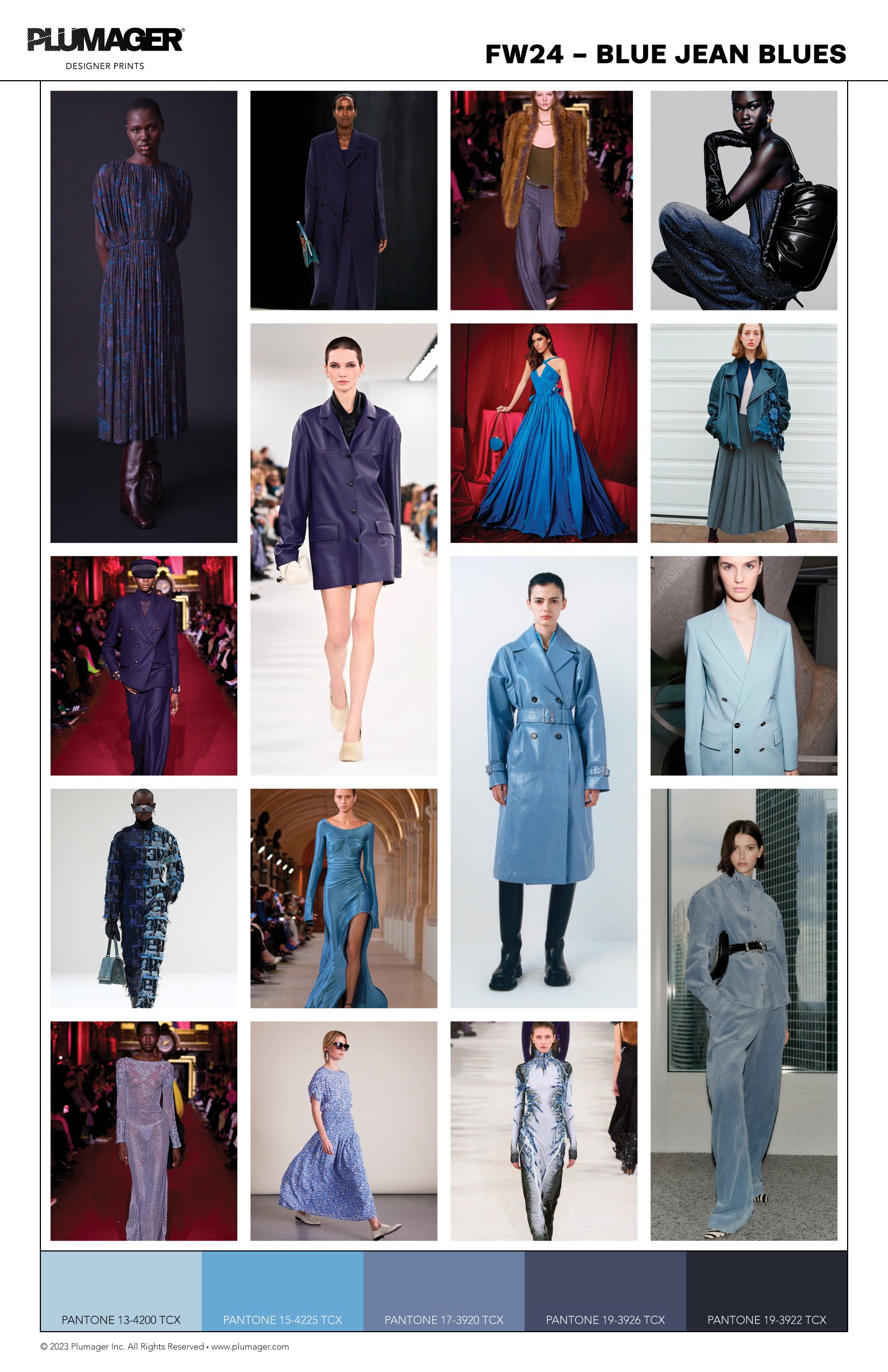 FW24 Print Textile Color Trend Report - Blue Jean Blues