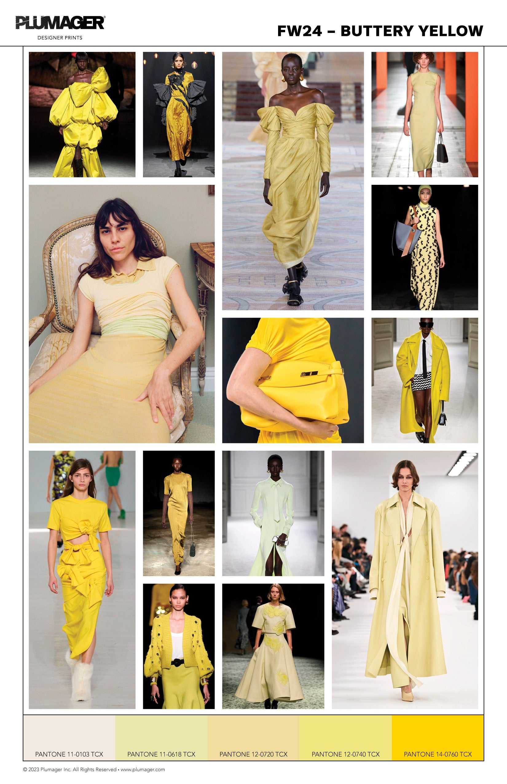 FW24 Print Textile Color Trend Report - Buttery Yellow