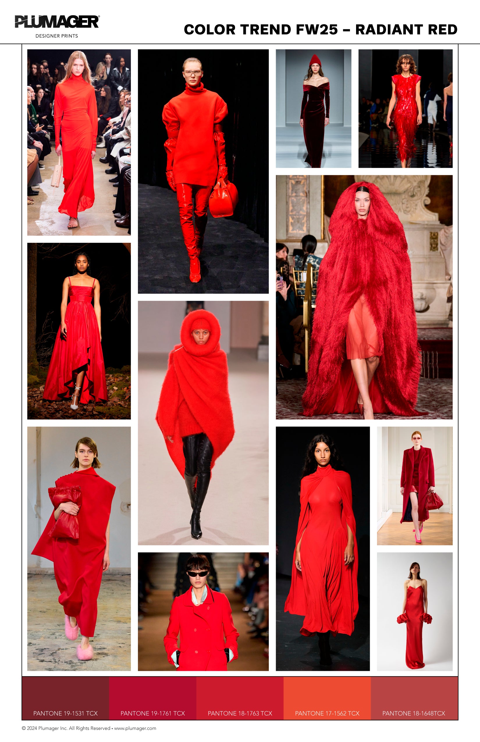 FW25 Print Textile Color Trend Report - Radiant Red
