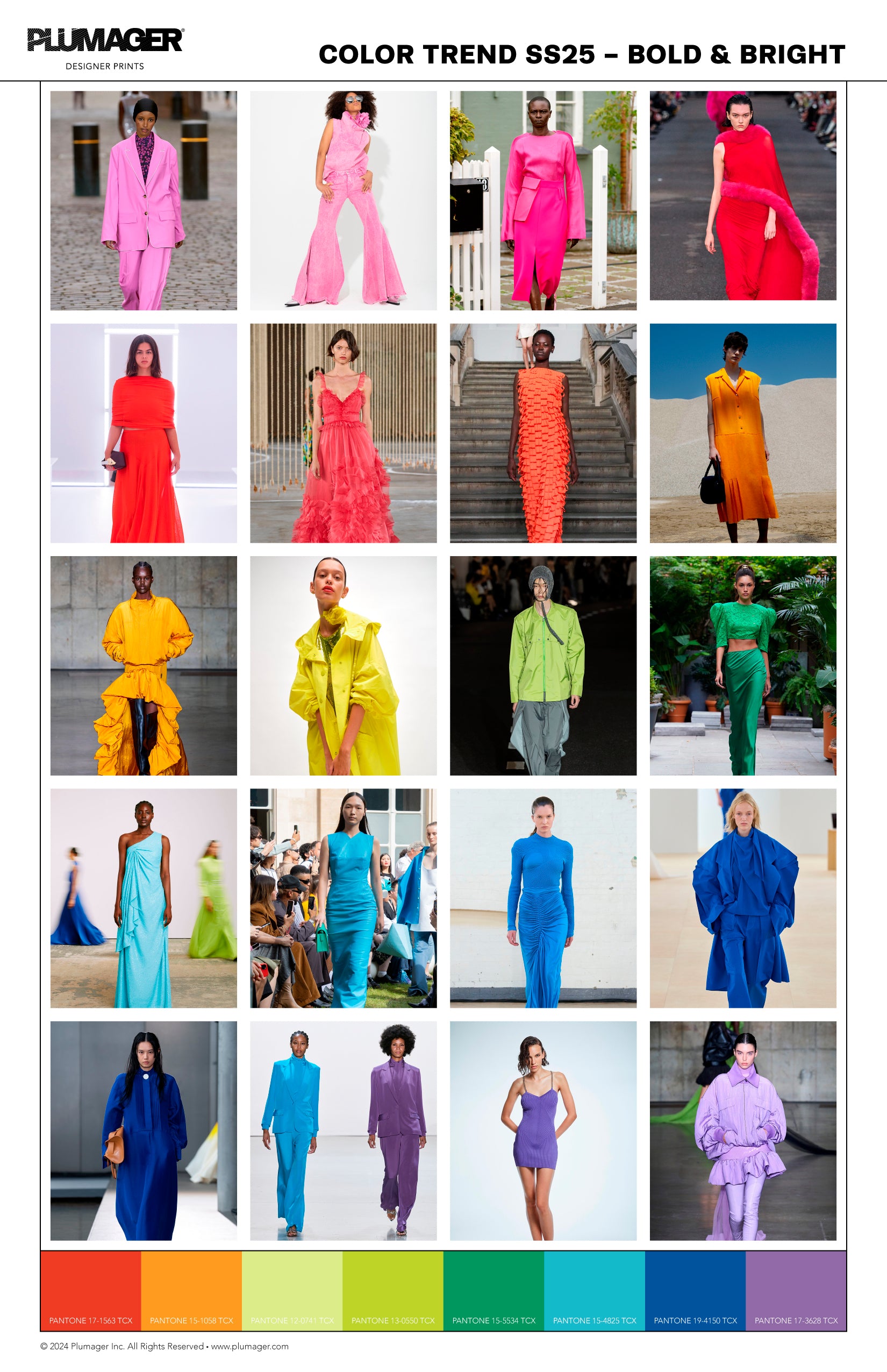 SS25 Print Textile Color Trend Report - Bold and Bright