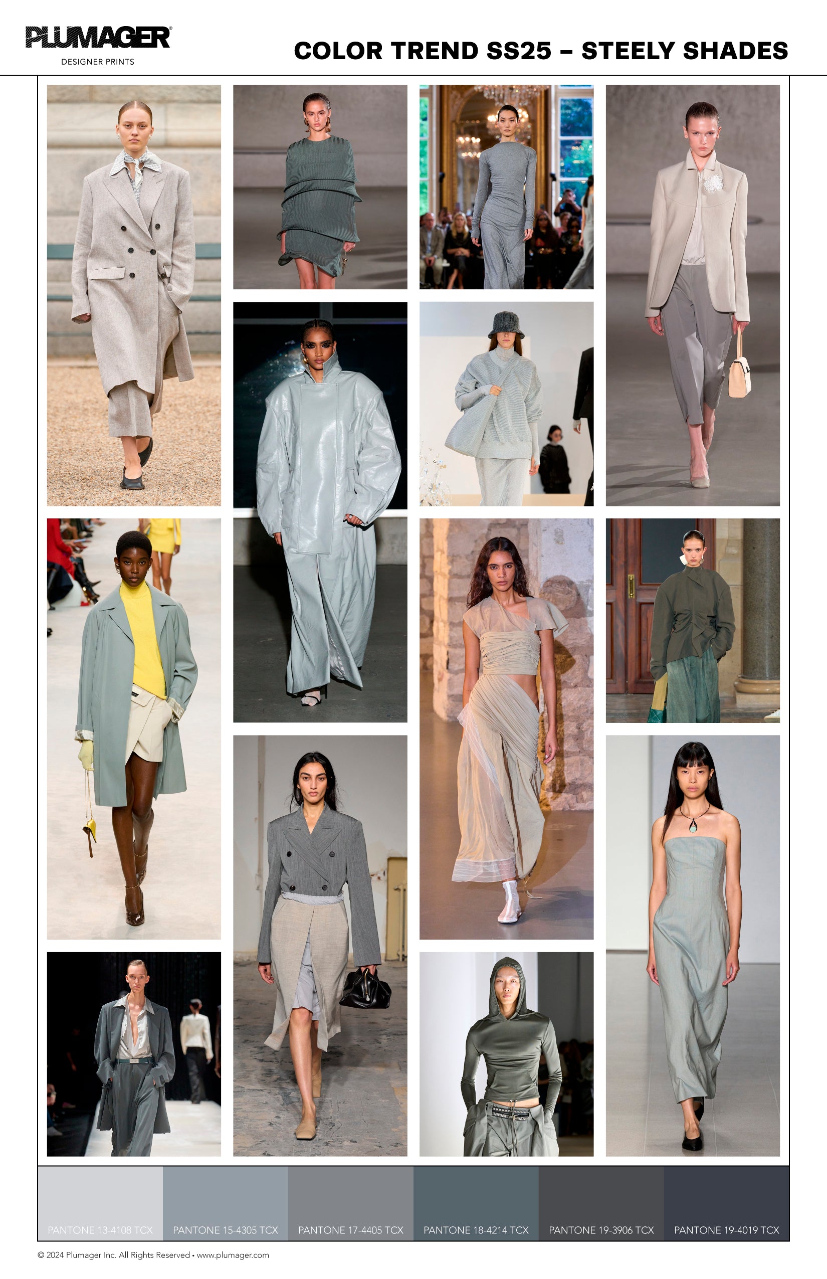 SS25 Print Textile Color Trend Report - Steely Shades