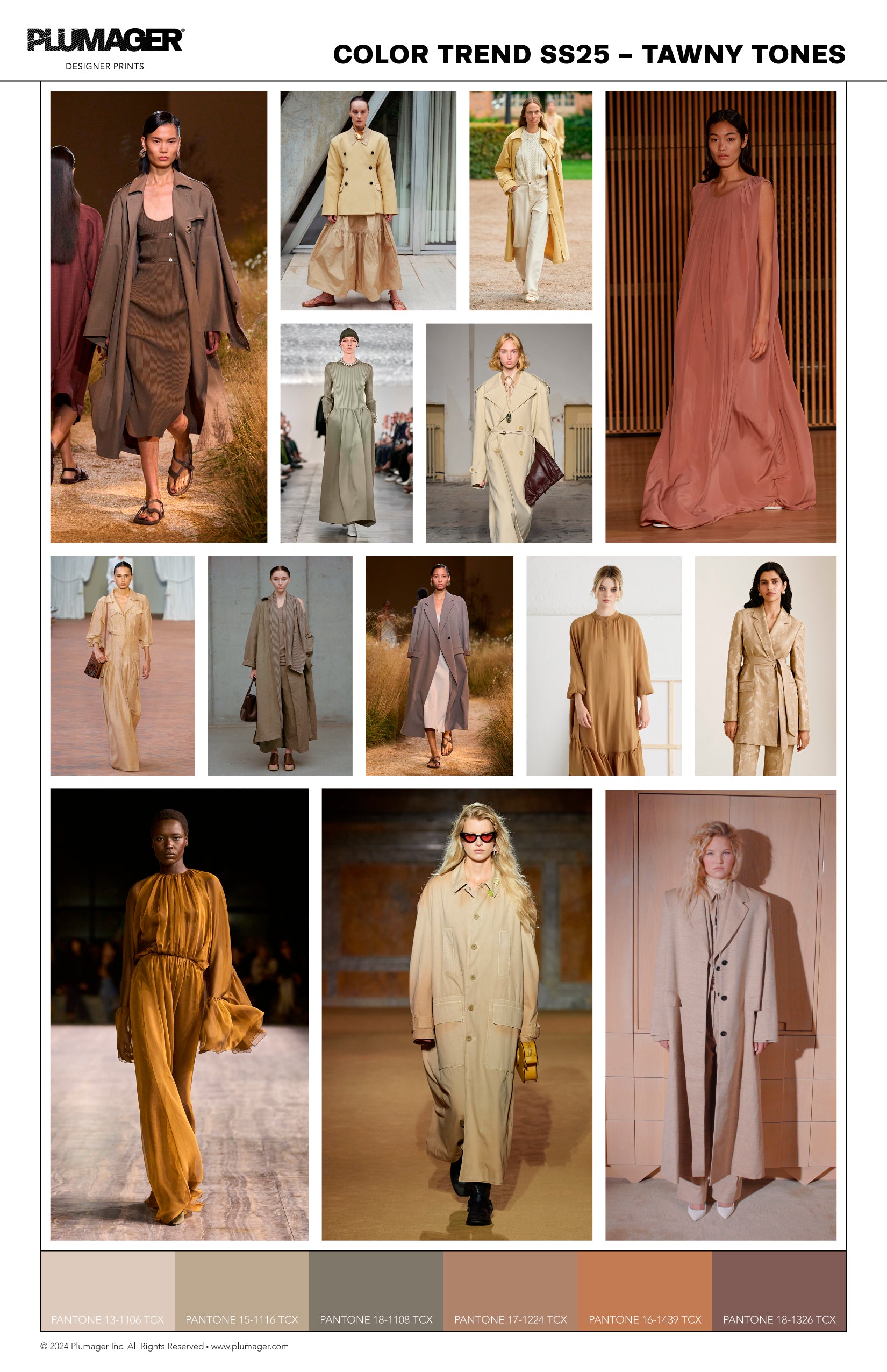 SS25 Print Textile Color Trend Report - Tawny Tones