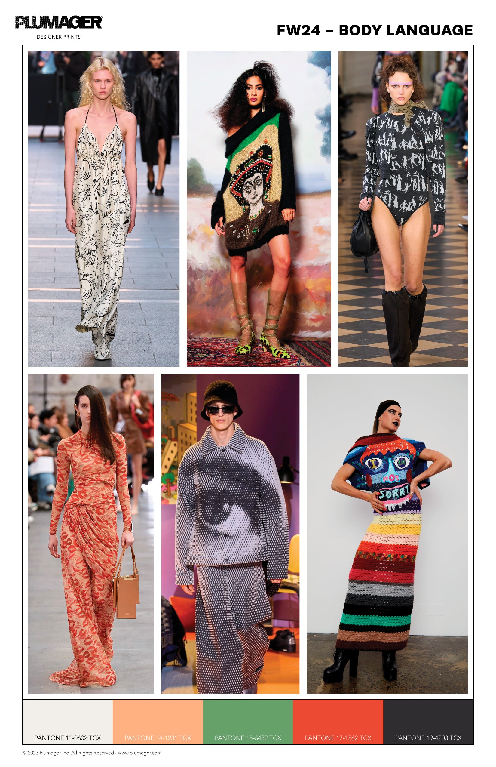 FW24 Print Textile Color Trend Report - Body Language