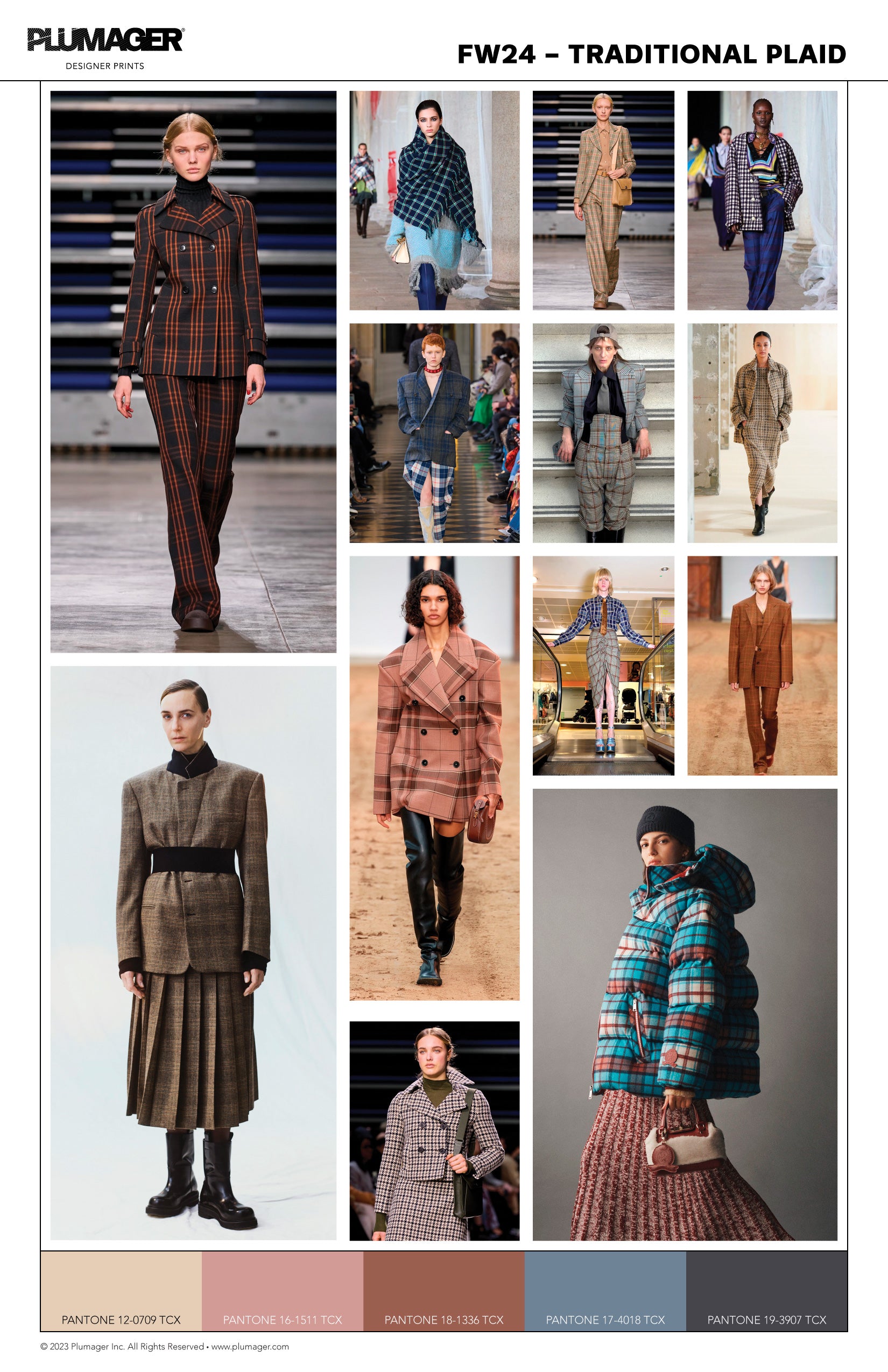 FW24 Print Textile Color Trend Report - Traditional Plaid