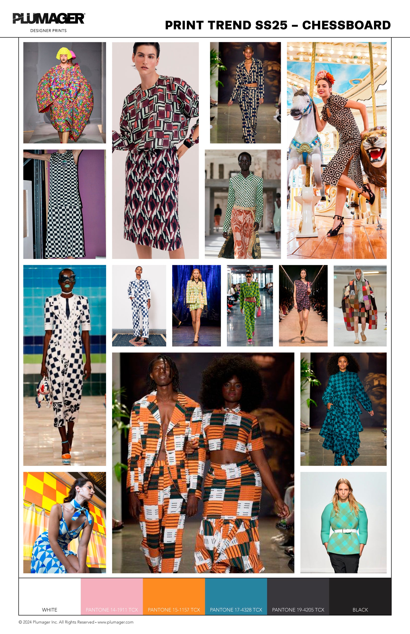 SS25 Print Textile Color Trend Report - Chessboard