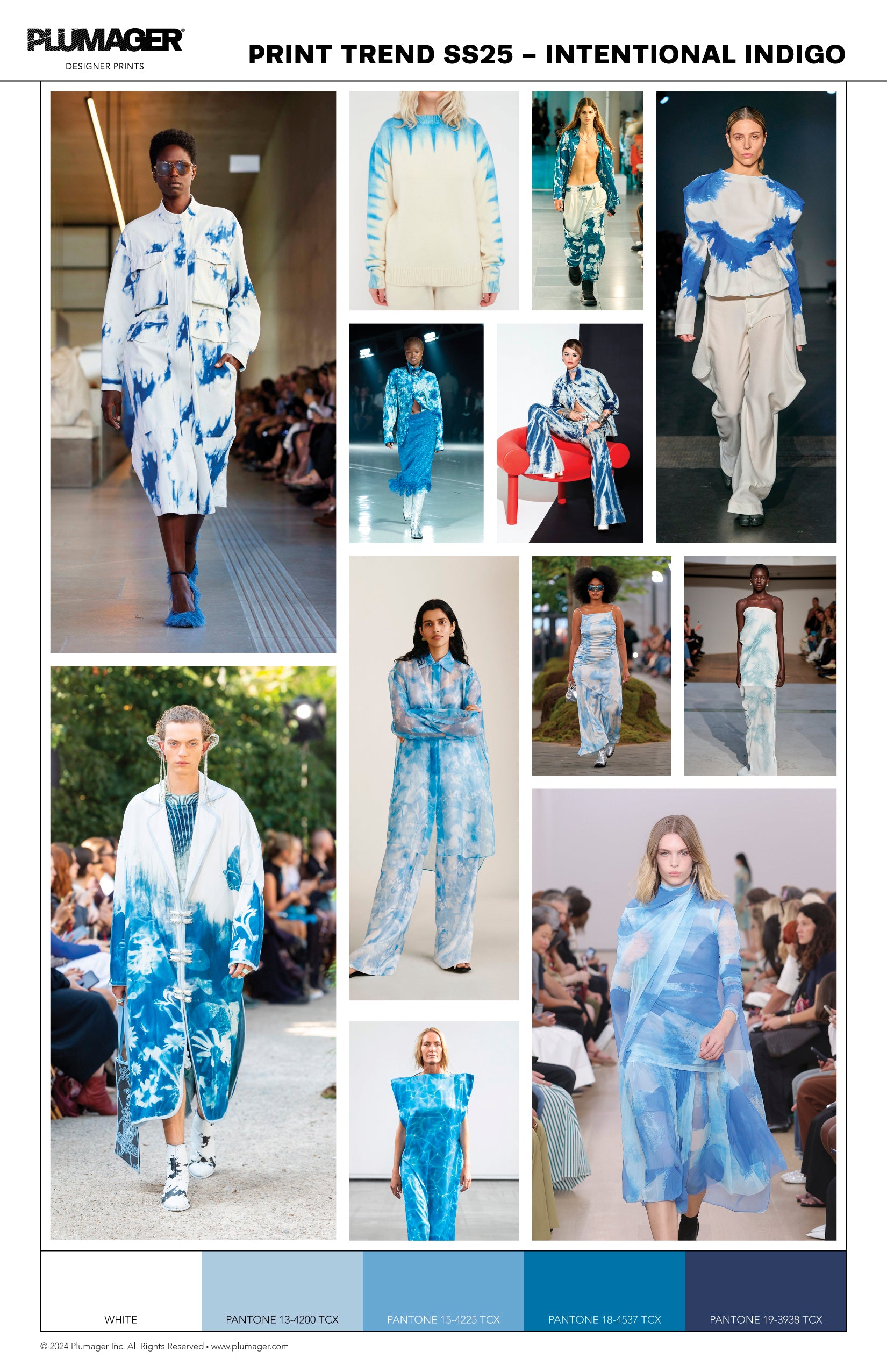 SS25 Print Textile Color Trend Report - Intentional Indigo