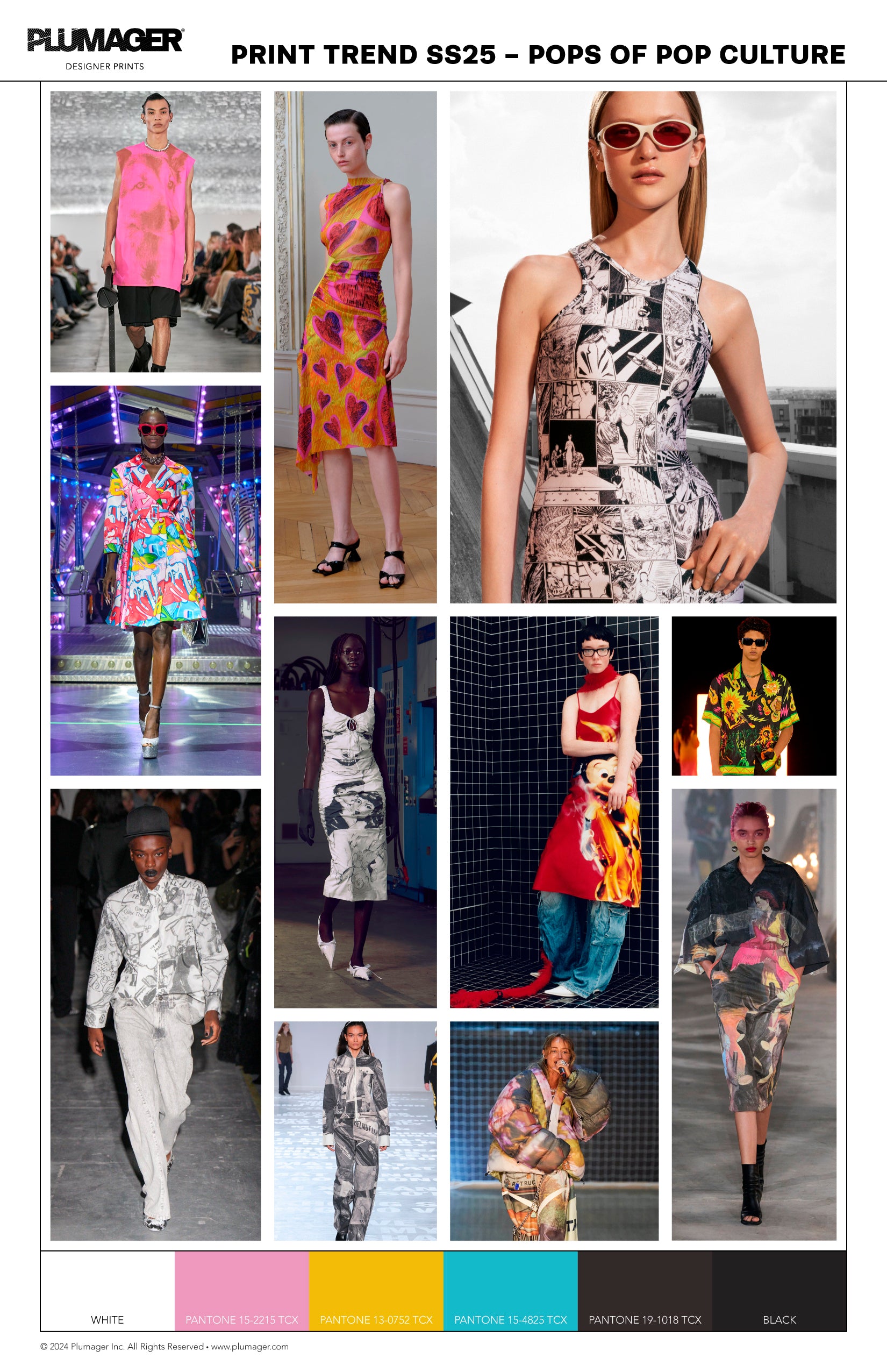 SS25 Print Textile Color Trend Report - Pops of Pop Culture