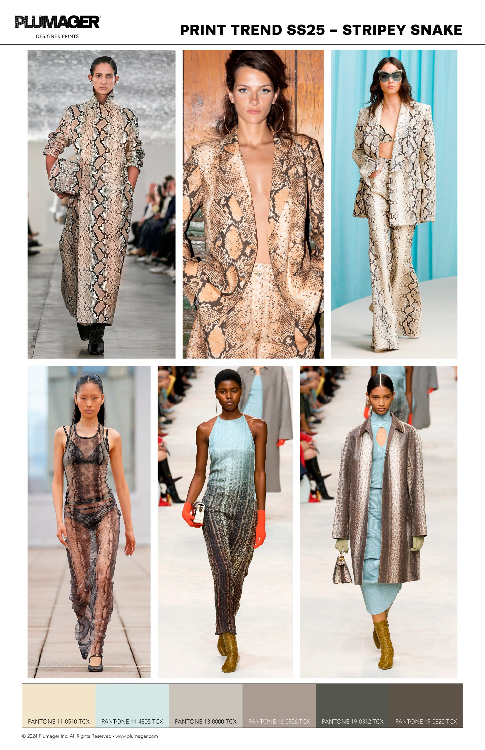 SS25 Print Textile Color Trend Report - Stripey Snake