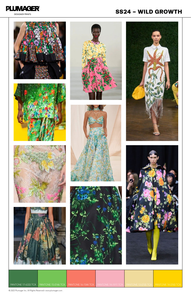 SS24 Print Textile Trend Report - Wild Growth Florals