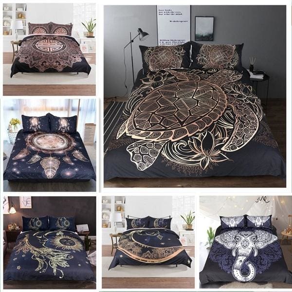 2018 New 3pcs Gilt Dreamcatcher Series Duvet Cover Sets King Size