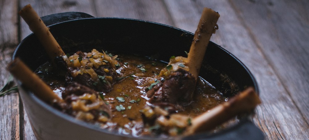 lamb shanks in pot