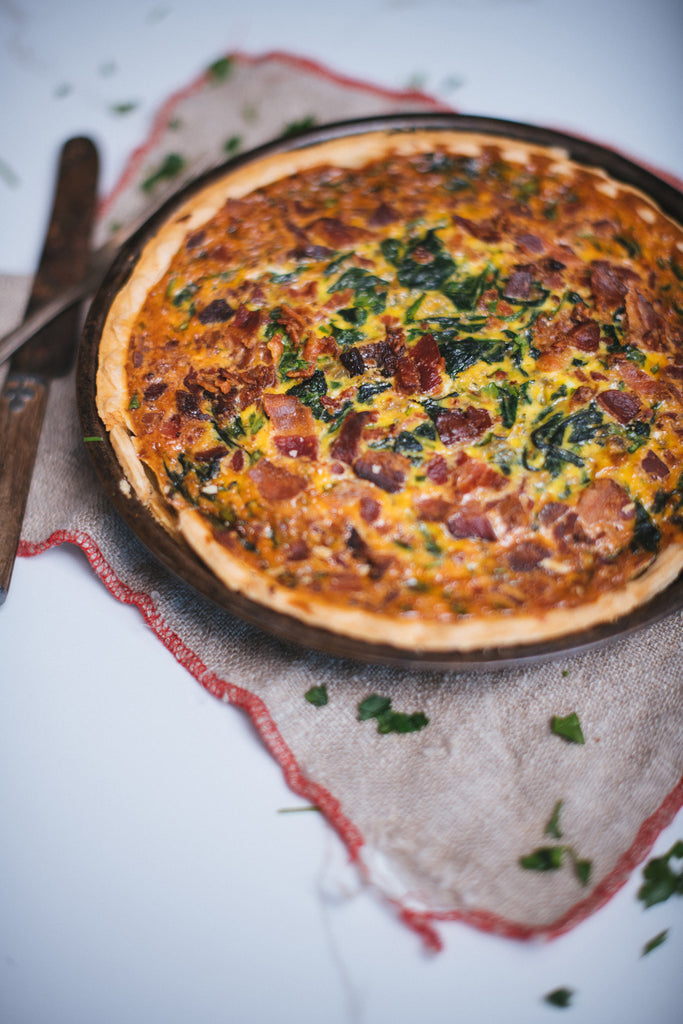 quiche with bacon and spinach